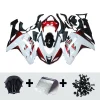 Fairings White Red Black for Kawasaki Ninja ZX6R ZX-6R 2007 2008 07 08 Bodywork